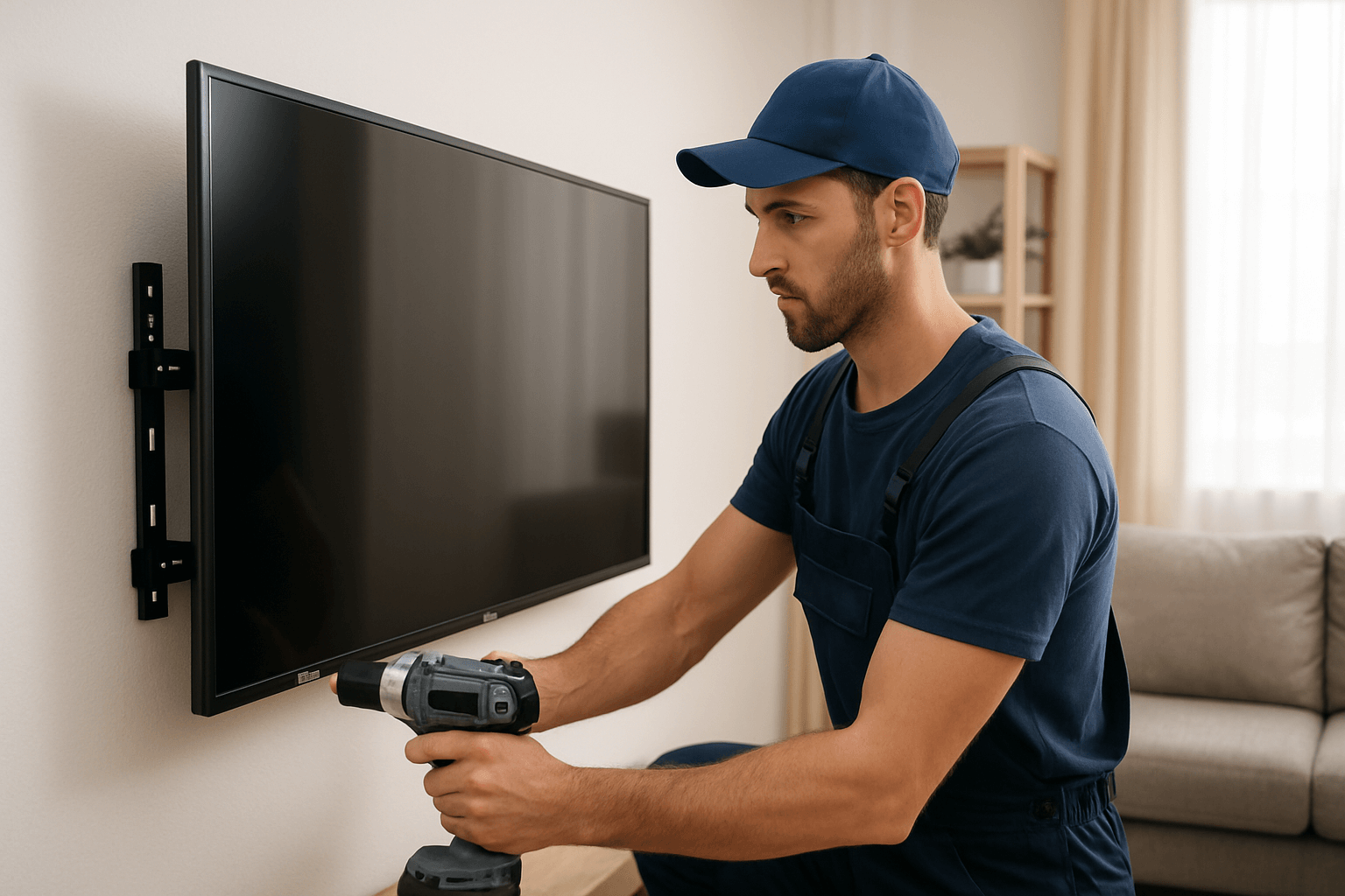 installateur téléviseur mur pro